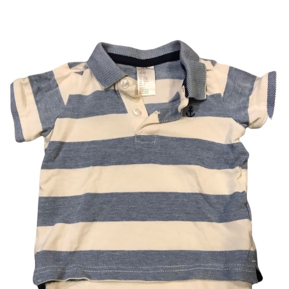 H&M Other - 3/$15 H&M Baby Striped Polo Shirt 6-9 mo